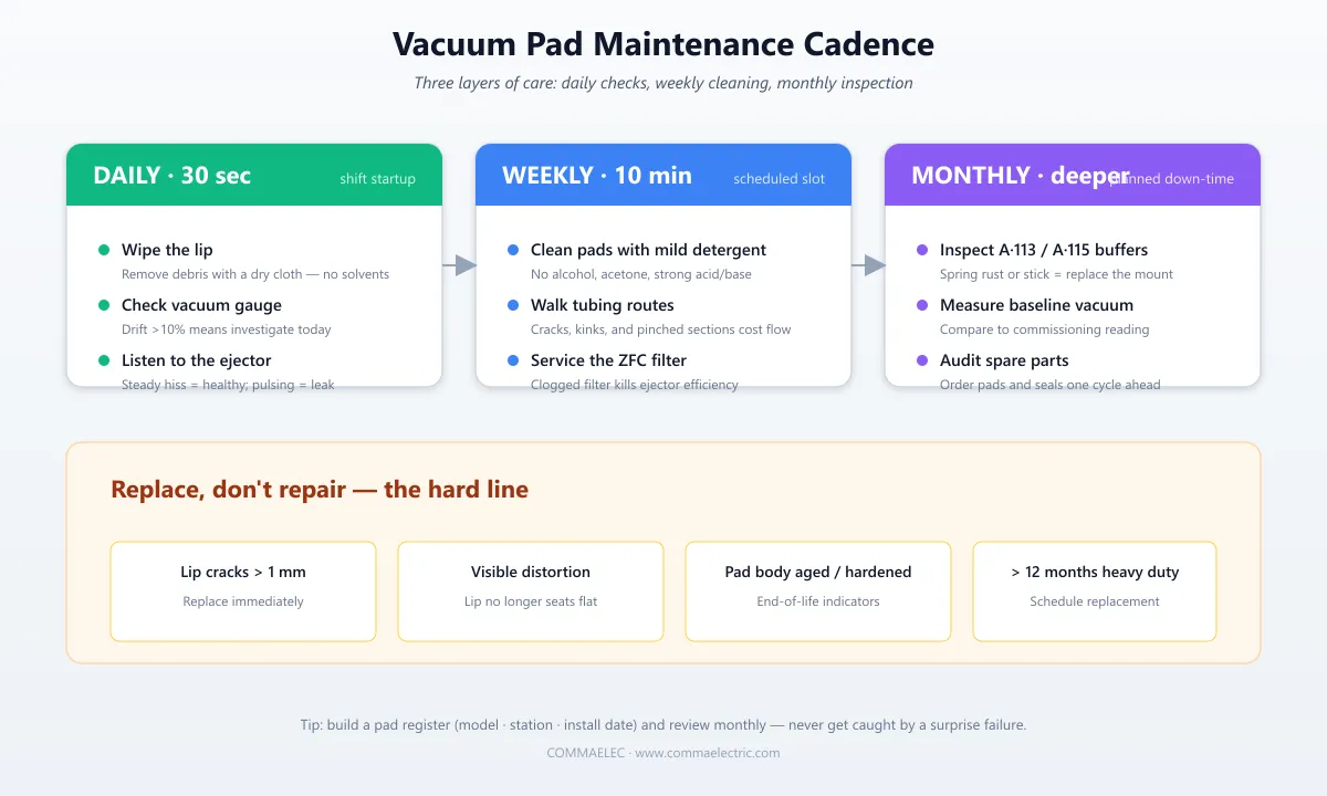 Vacuum Pad Sustentacionem: A Practical Care Guide pro Noviter venientibus ad Vacuum Handling