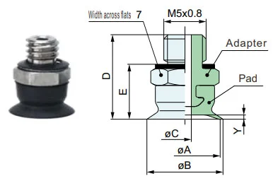 Short Type Vacuum Suction Cups Zp2 Eu